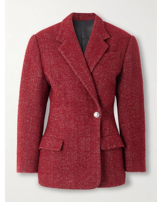 Isabel Marant Red Herringbone Blazer
