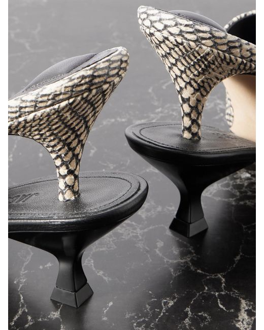 Jacquemus Multicolor The Double Snake-Effect Leather Mules