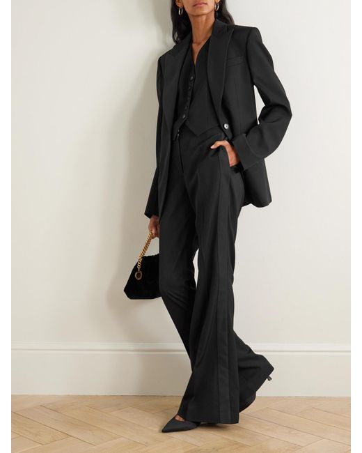 Stella McCartney Black Wool-Twill Flared Pants