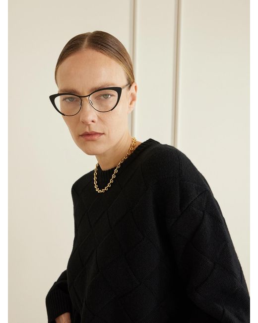 Barton Perreira Natural Cheeky Cat-Eye Tortoiseshell Acetate And Metal Optical Glasses