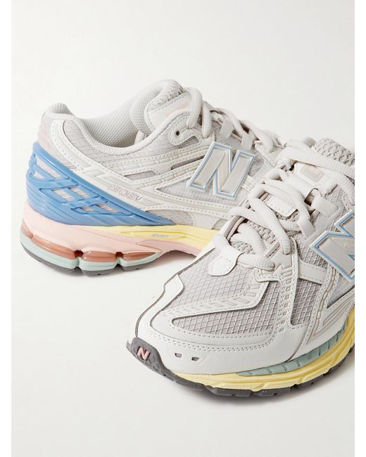 New Balance White 1906 Rubber-Trimmed Faux Leather And Mesh Sneakers
