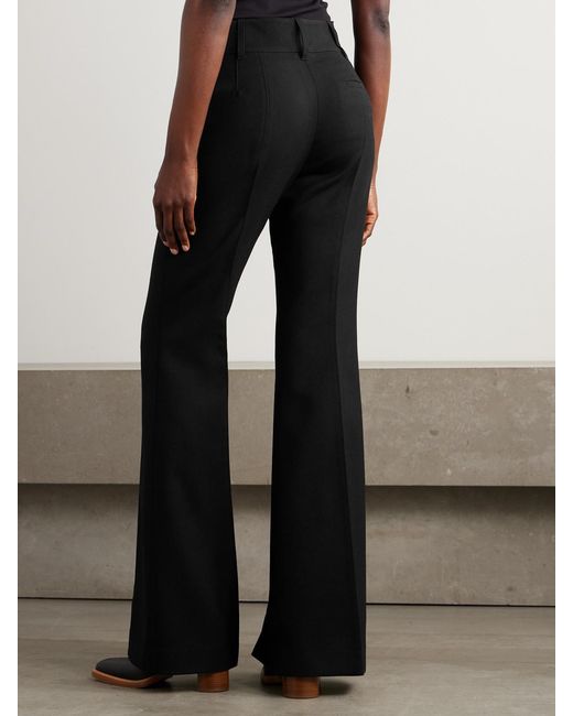 Gabriela Hearst Black Rhein Wool Flared Pants
