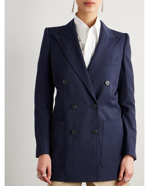 Blazer À Double Boutonnage En Serge Dries Van Noten en coloris Blue