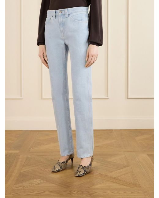 Khaite Blue Farley Straight-Leg Jeans