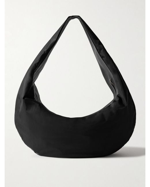 Khaite Black Olivia Sport Xl Schultertasche Aus Shell Mit Besätzen Aus Strukturiertem Leder
