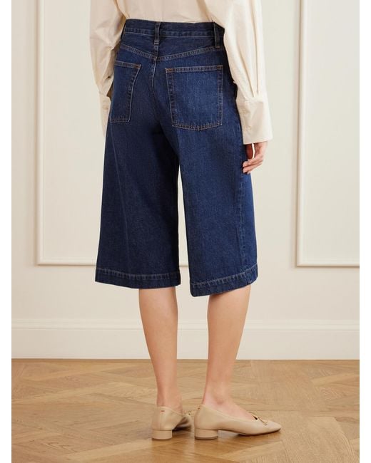FRAME Blue The Culotte Knee-Length Shorts