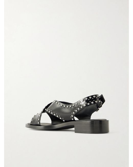 Church's Black Remi Studded Woven Leather Sandals