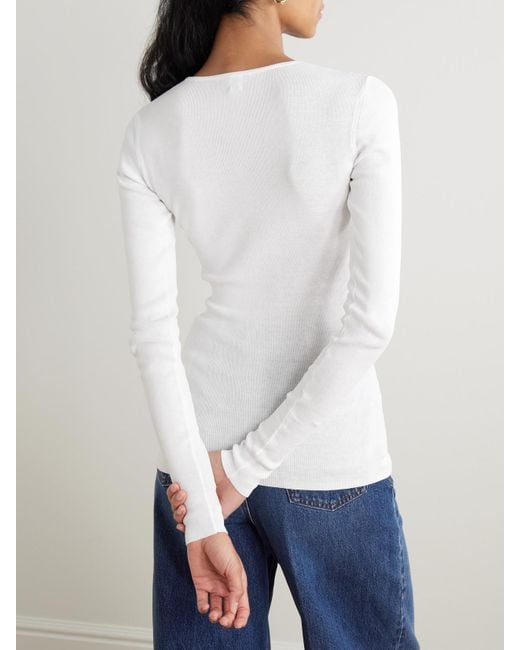 Totême  White Garderob Organic Cotton-Jersey Top