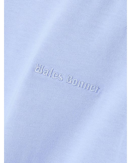 Adidas Originals Blue Wales Bonner Webbing-Trimmed Organic Cotton-Jersey T-Shirt