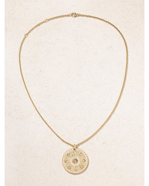 De Beers London Natural Talisman Medal Large 18-Karat Diamond Necklace