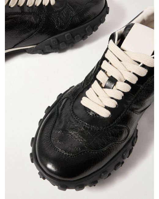 Jil Sander Black Leather Sneakers