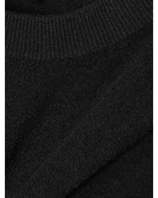 Tibi Black Sable Cotton-Blend Jersey T-Shirt