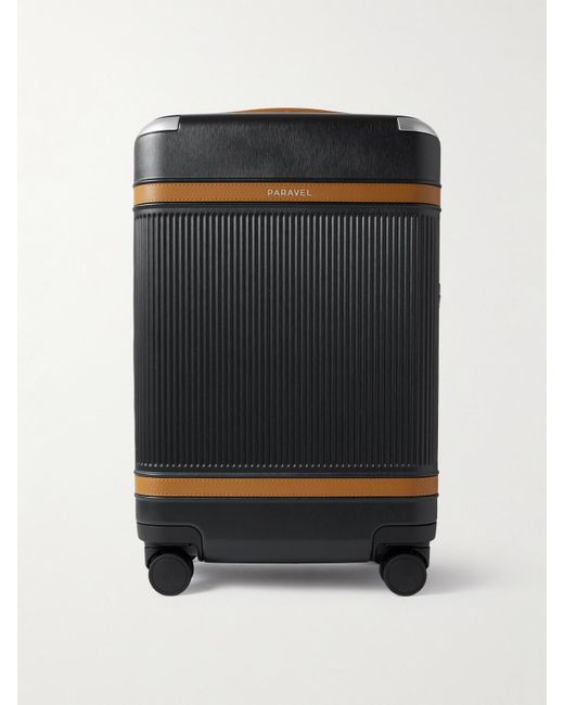 Paravel Black Aviator Hartschalenkoffer Aus Recyceltem Polycarbonat Mit Kunstlederbesätzen