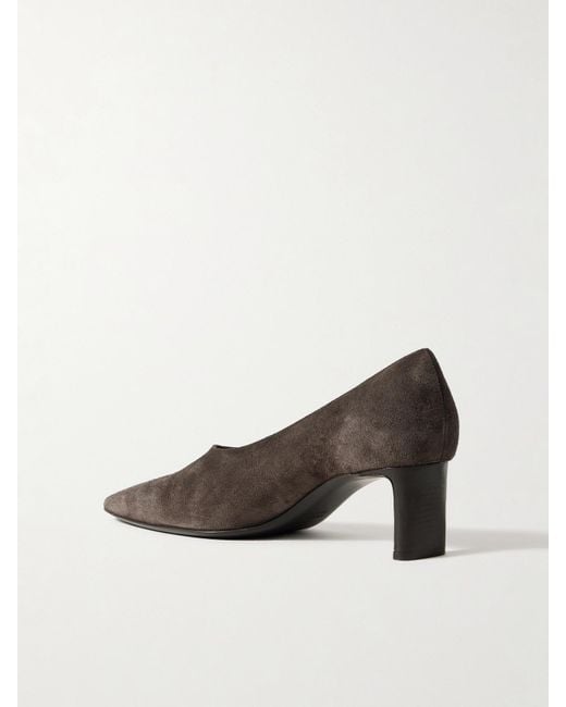 Khaite Brown Cecilia Suede Pumps