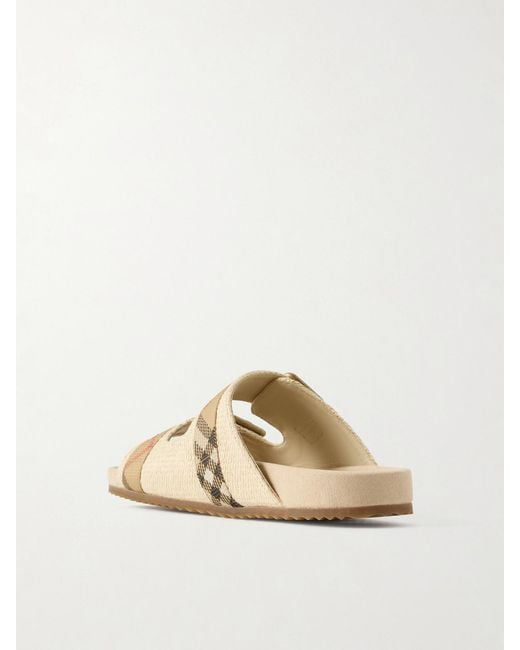 Burberry Natural Urchin Woven Raffia Sandals