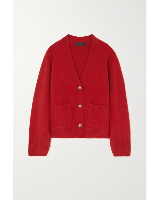 arch4 Janelle Cashmere Cardigan in Red | Lyst
