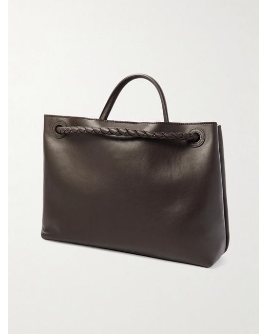 Bottega Veneta Gray Andiamo Medium Leather Tote