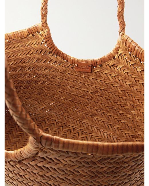 Dragon Diffusion Brown Nantucket Large Woven Leather Tote