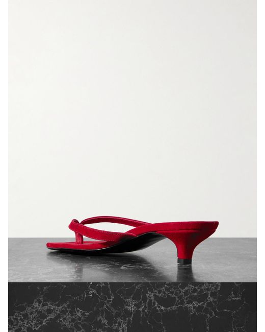 Totême  Red Suede Sandals