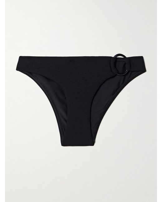 Matteau Black Embellished Stretch Recycled Bikini Briefs