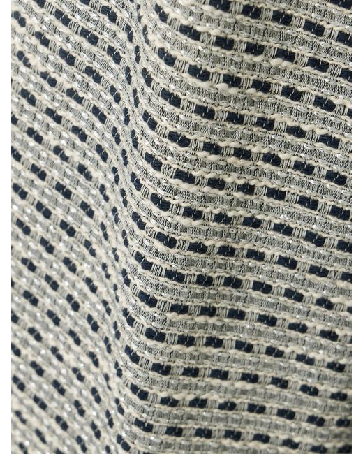 Lisa Marie Fernandez Gray Metallic Cotton-Blend Bouclé-Tweed Wide-Leg Pants