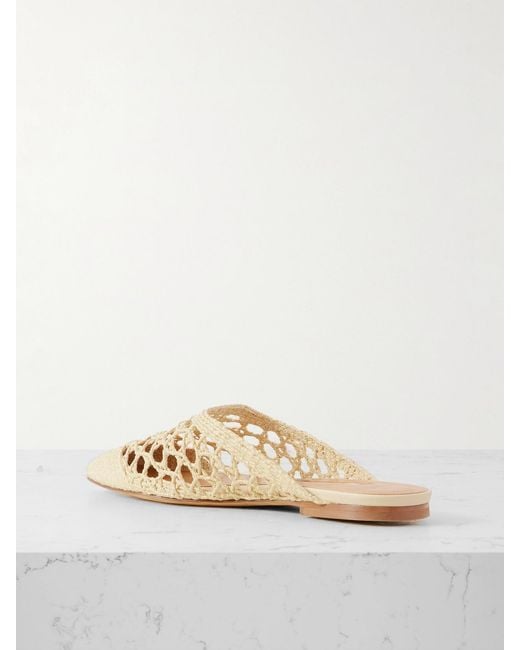 Emme Parsons Natural Woven Raffia Mules