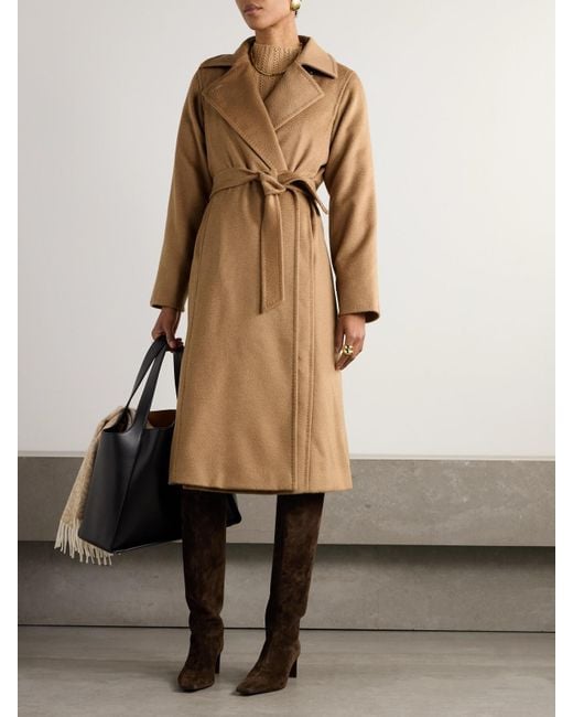 Max Mara Natural Manuela Icon Belted Hair Coat