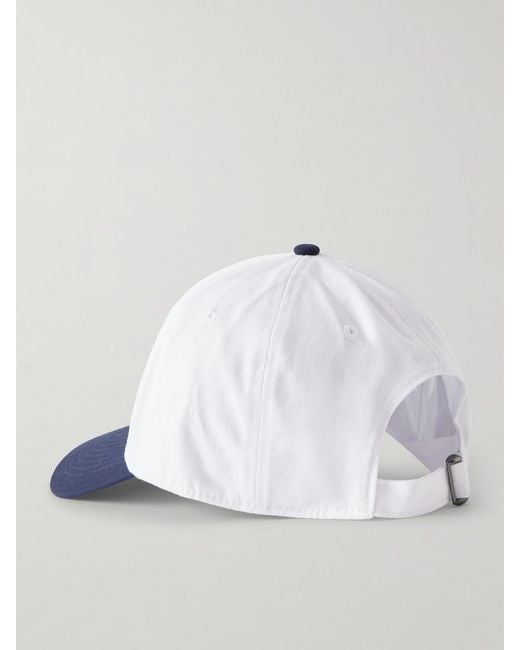 Sporty & Rich Blue Beverly Script Baseballkappe Aus Baumwoll-Twill Mit Stickereien