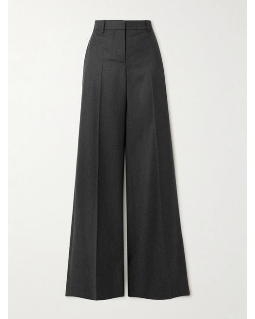 Stella McCartney Gray Wool-Felt Flared Pants