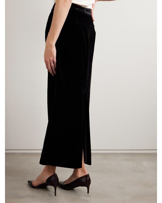 Violante Nessi Black Velvet Maxi Skirt