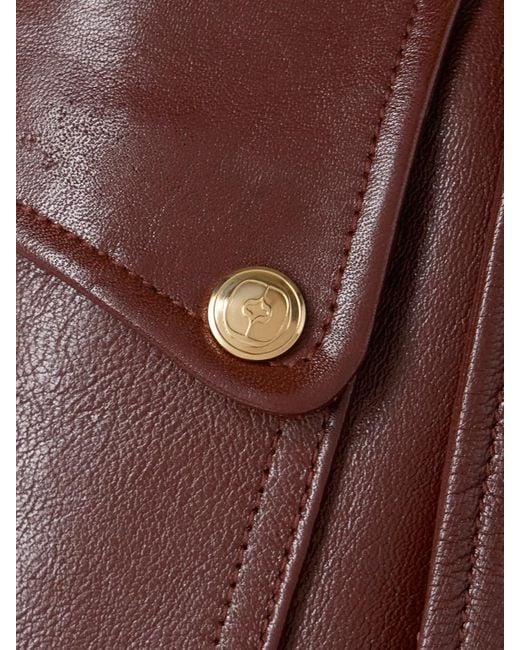 RÙADH Brown The Haddow Cropped Leather Jacket