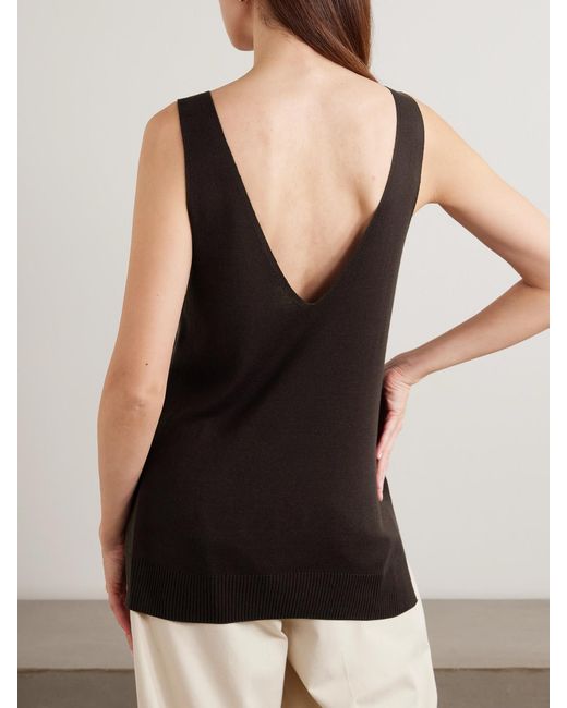 Joseph Black Tell Knitted Silk Tank