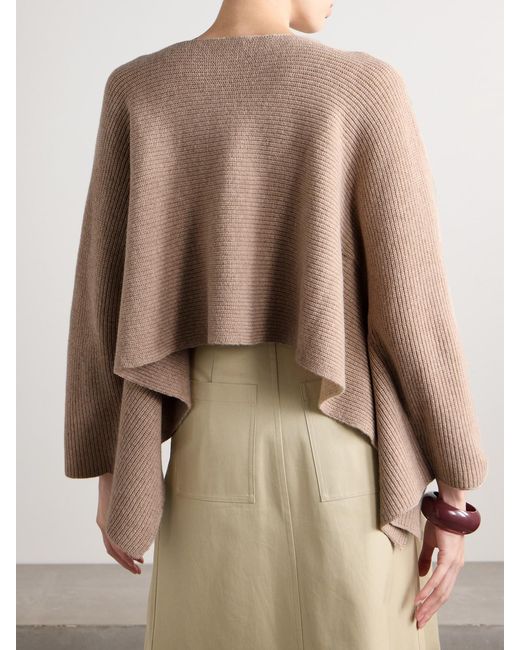 Altuzarra Natural Trip Cropped Ribbed Merino Wool And Cashmere-Blend Sweater