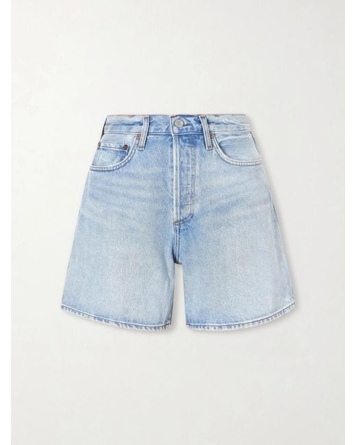 Agolde Blue Dame Denim Shorts