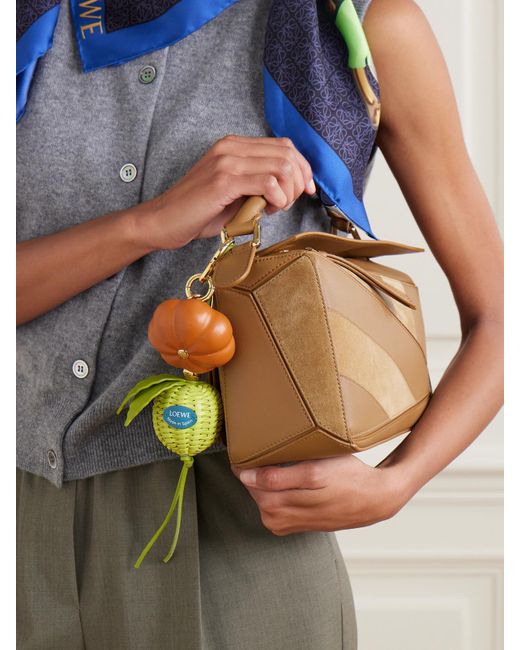 Loewe Orange Pumpkin-Tone And Resin Bag Charm