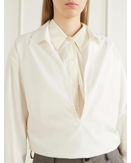 Ssstein White Skipper Cotton Shirt