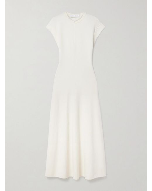 Proenza Schouler White Melanie Ribbed Cotton-Blend Maxi Dress