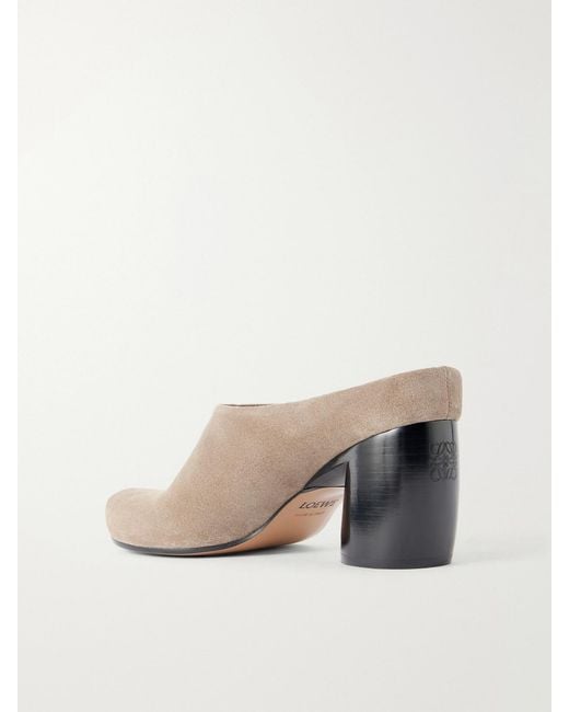 Loewe Natural Oval 70 Suede Mules