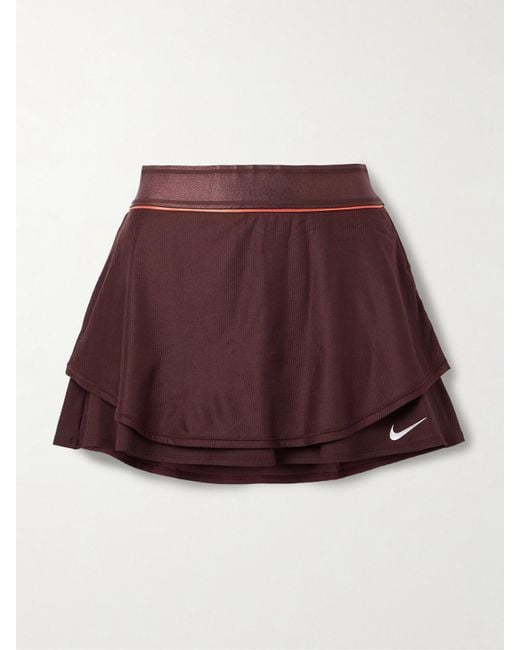 Jupe De Tennis En Dri-Fit Côtelé Slam Court Nike en coloris Red