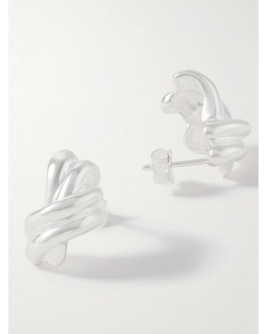 Boucles D'Oreilles En Argent Recyclé Kettle Completedworks en coloris White