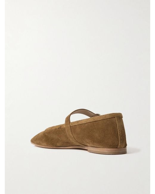 Le Monde Beryl Brown Suede Mary Jane Ballet Flats