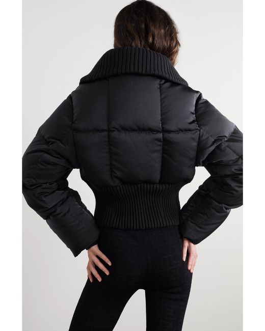 Givenchy Black Quilted Shell And Ribbed Wool-Blend Down Jacket