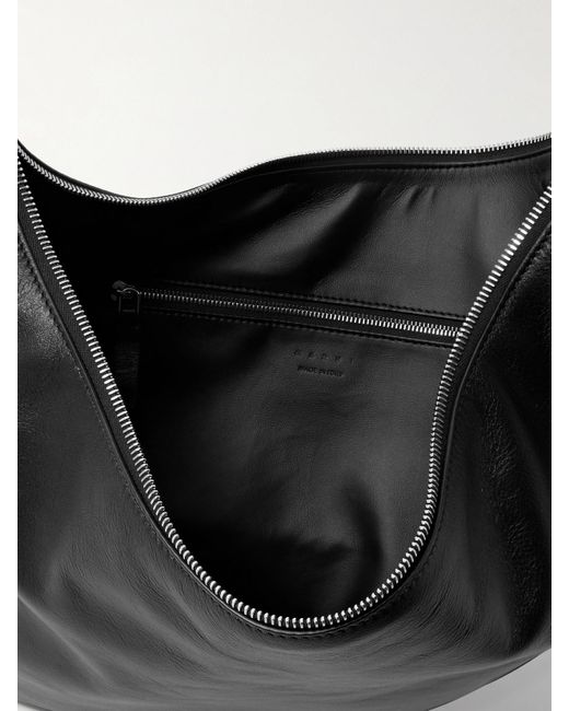 Marni Black Schultertasche Aus Leder