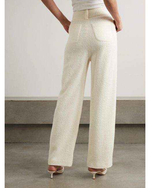 LIBEROWE Natural Alba Wool-Blend Tweed Wide-Leg Pants
