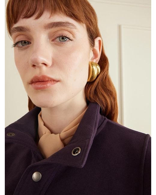 Saint Laurent Metallic Rondelle-Tone Earrings