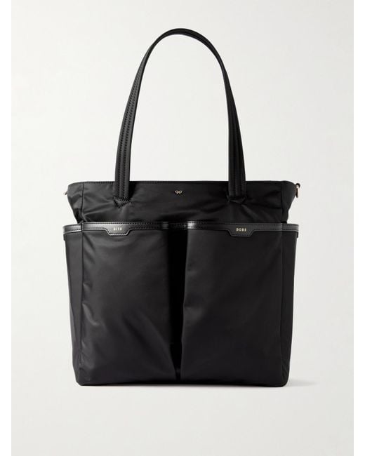 Anya Hindmarch Black Baby Leather-Trimmed Econyl Tote
