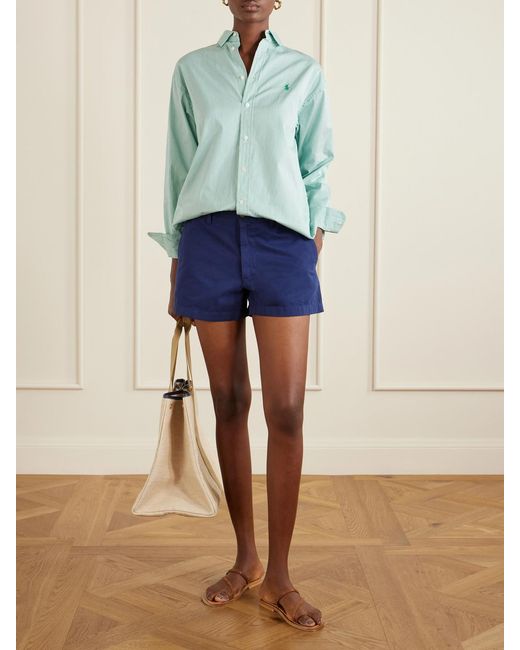 Polo Ralph Lauren Blue Cotton-Twill Shorts