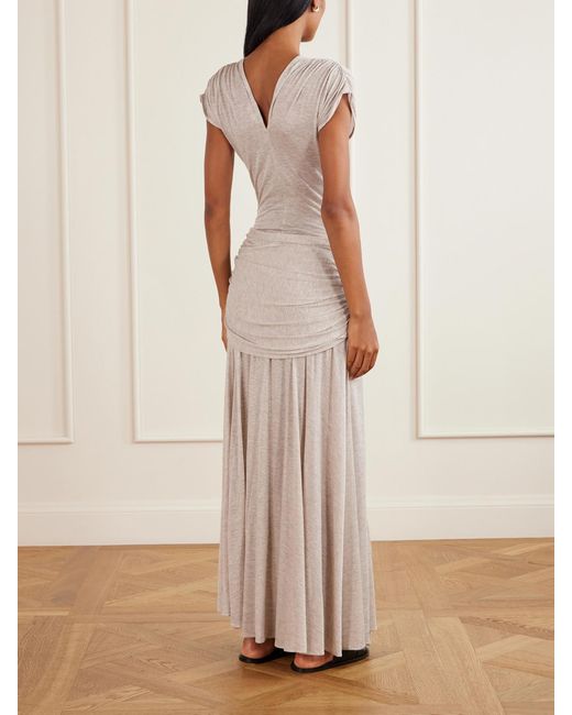 J.W. Anderson White Knot-Detail Modal And Cashmere-Blend Maxi Dress