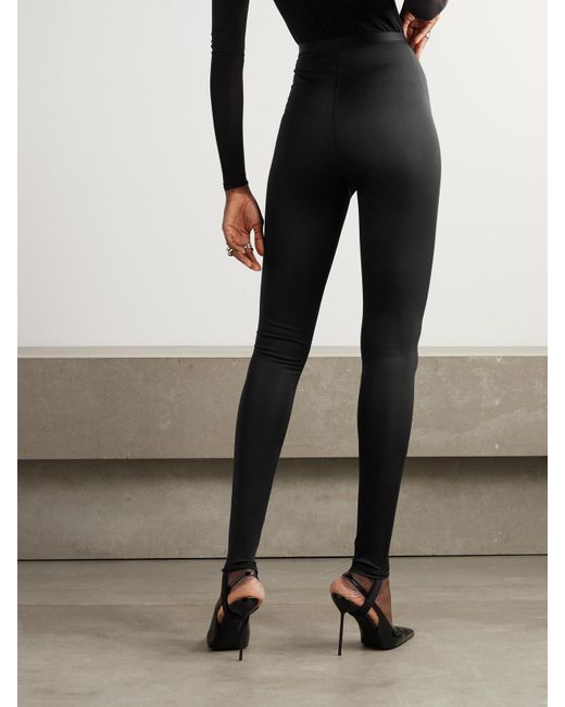 Magda Butrym Black Stretch-Jersey Stirrup Leggings