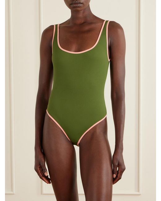 Johanna Ortiz Green Ribbed Onepiece